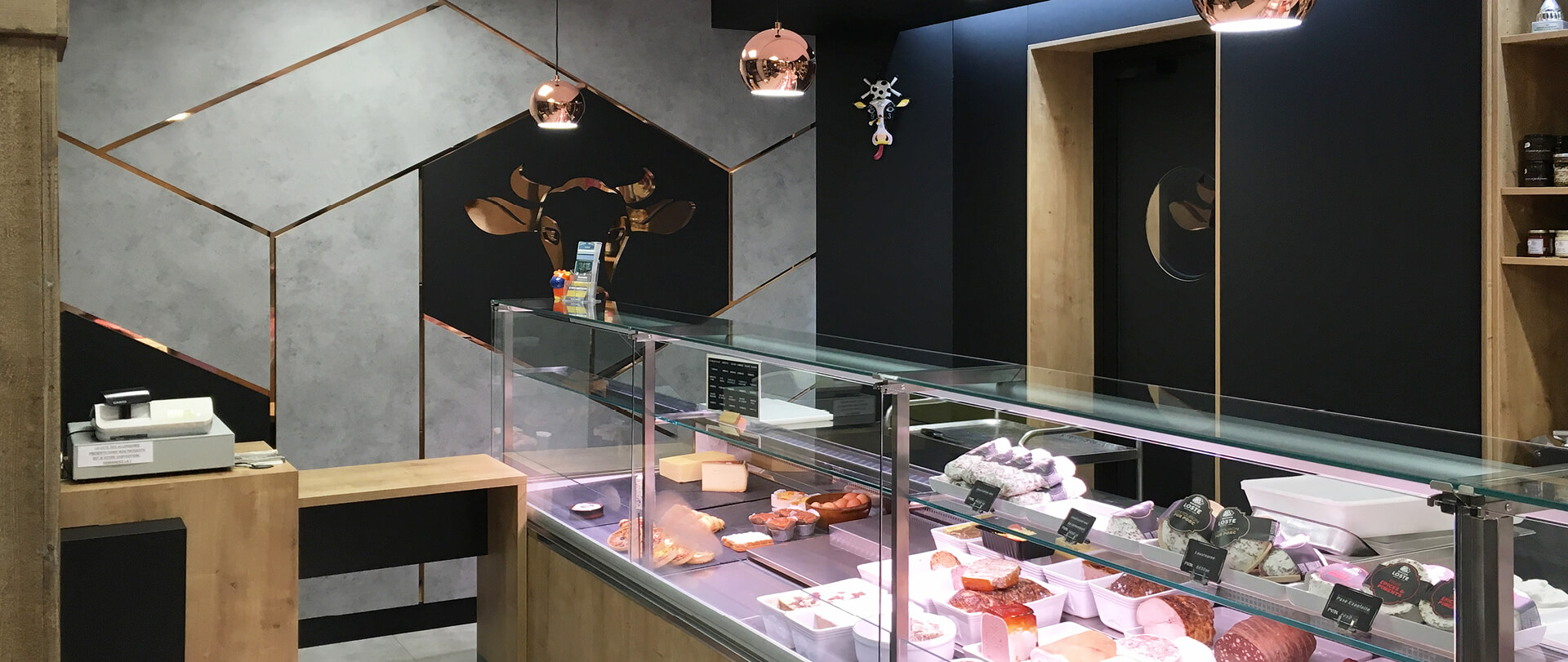 Agencement sur mesure d'une boucherie