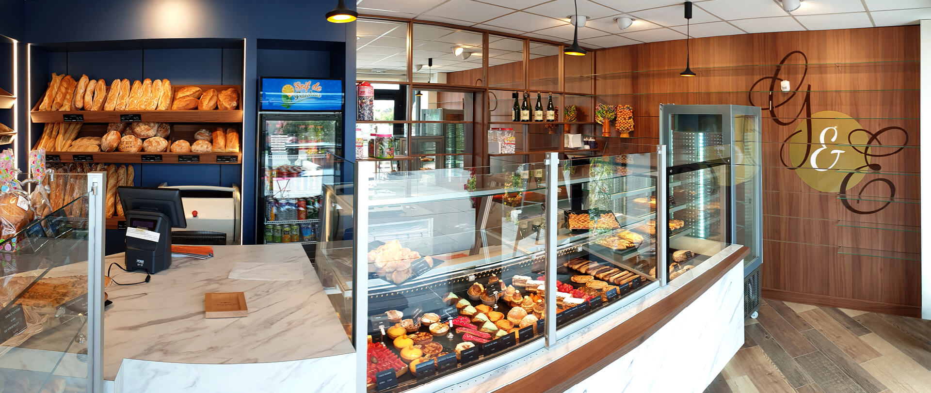 Mobilier sur mesure dans une boulangerie