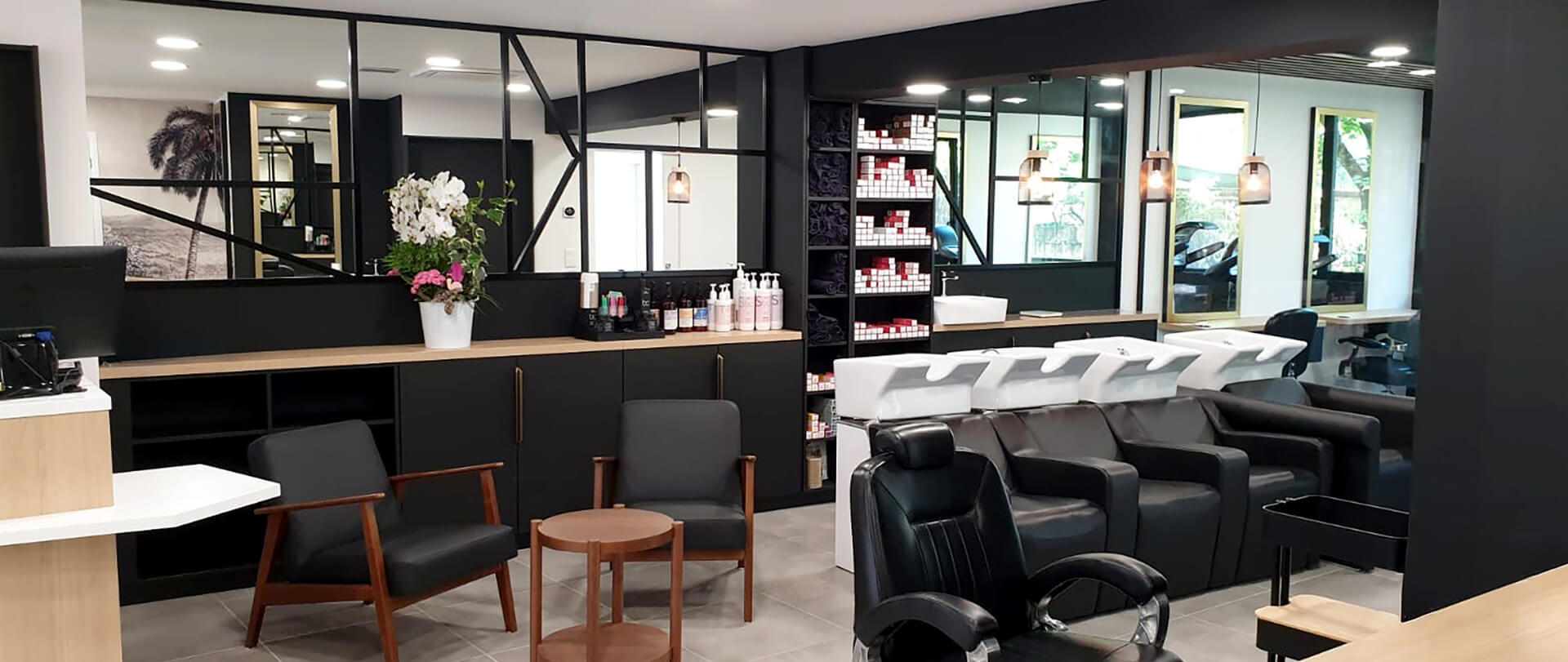 Aménagement d'un salon de coiffure